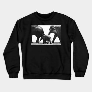 Baby Elephant and Parents Crewneck Sweatshirt